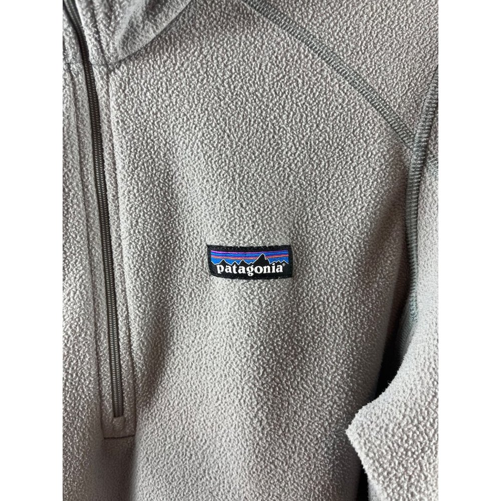 Patagonia Women's 1/4 Zip Micro Fleece Pullover Sweater Size Large Feather Gray - Picture 2 of 8